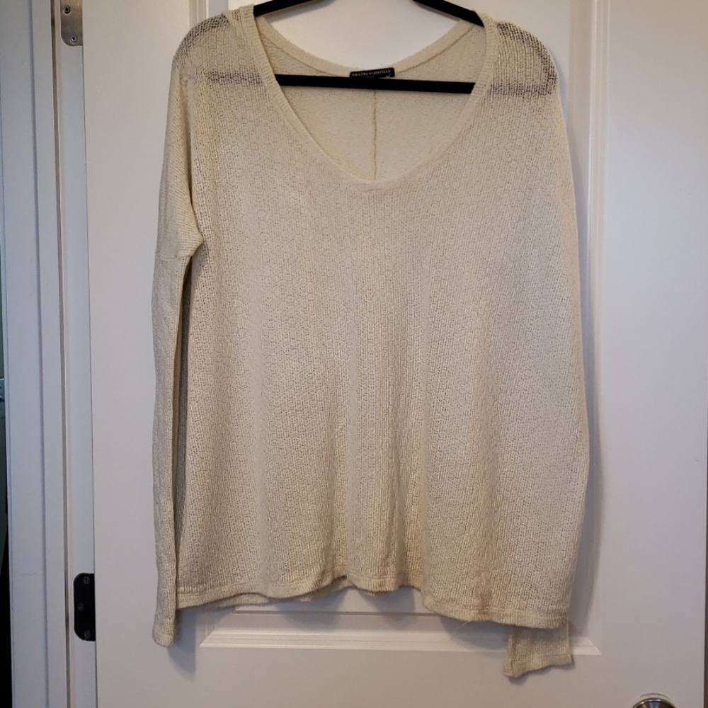 Brandy Melville One Size Cream Sweater.